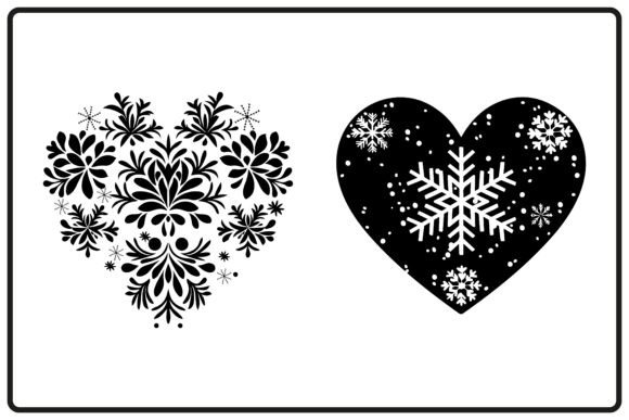 Big Heart Snow Christmas Silhouette Review for Illustrations