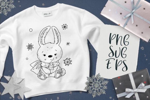 Christmas Bunny SVG, EPS Png: A Designer’s Review for Illustrations