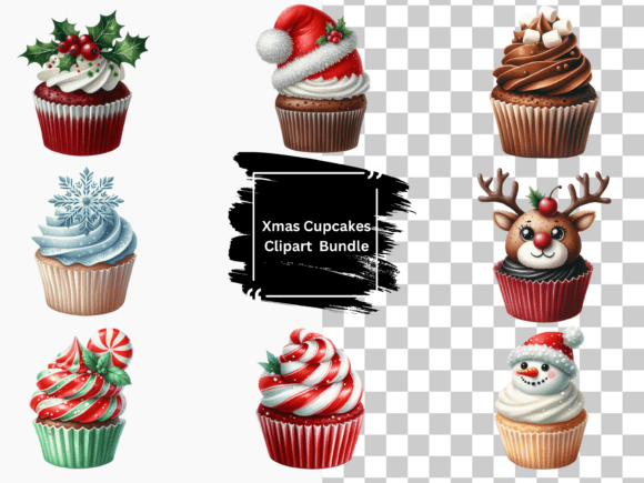Christmas Cupcake Clipart Designs: A Designer’s Review of Seasonal Illustrations