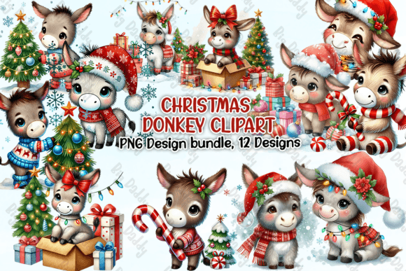 Christmas Donkey Clipart PNG: A Designer’s Review for Branding and Illustrations