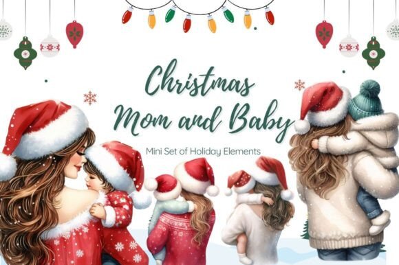 Christmas Mom and Baby PNG Clipart: A Designer’s Review for Seasonal Branding