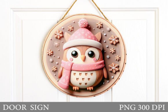 Christmas Owl Door Sign Design Review