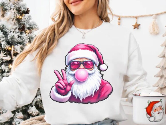 Christmas Santa Blowing Bubble Tshirt