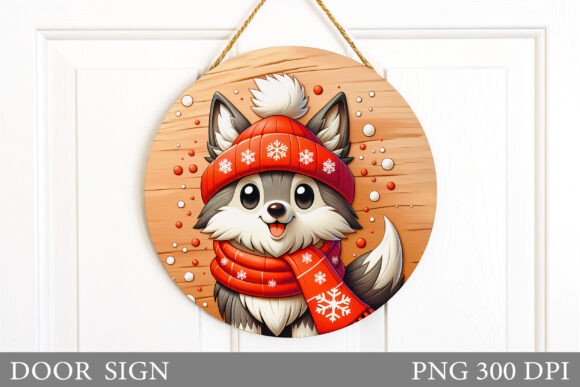 Christmas Wolf Door Sign Sublimation: A Designer’s Review for Seasonal Illustrations