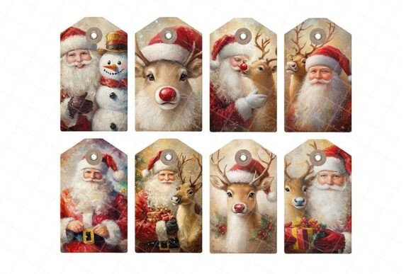 Classic Christmas Tags Illustrations Review