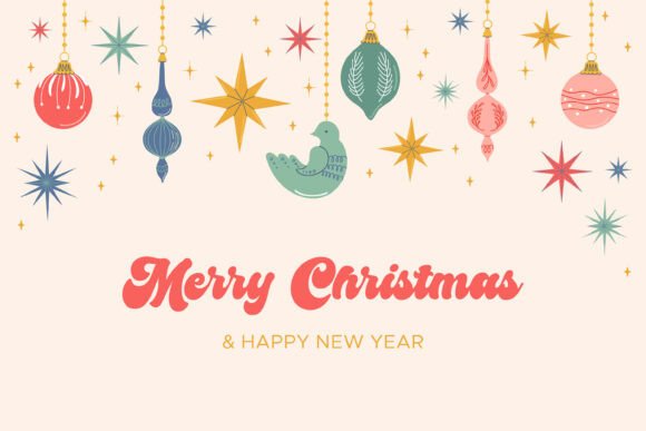 Cute Vintage Christmas Illustration for Seasonal Design Projects