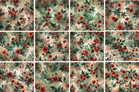 Elegant Floral Christmas Background Illustrations Review