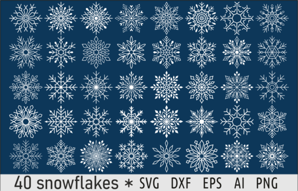 Fancy Snowflake Svg Bundle Christmas Svg: Illustrations for Editorial Design