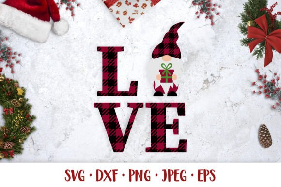 Love Gnome SVG. Christmas Shirt Design. Illustrations Review