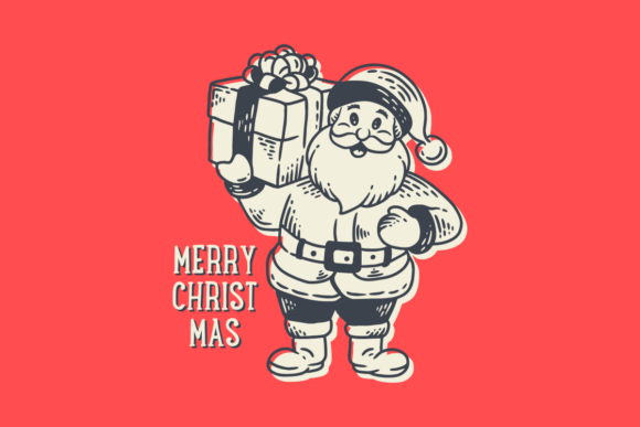 Merry Christmas by Santa Claus Illustrations for Blog Design