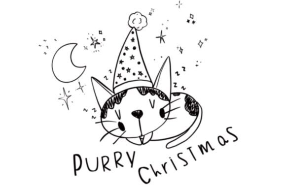 Merry Christmas, PURRY Christmas Illustrations