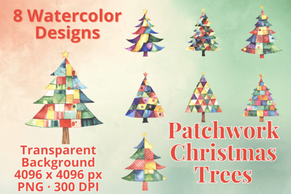 Patchwork Watercolor Christmas Trees Set: A Creator’s Review