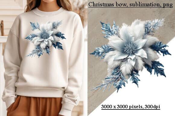 Review: Christmas Bow, Decor, Decoration, Blue Embroidery Design