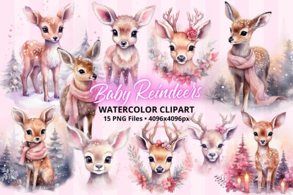Reviewing Christmas Cute Baby Reindeer ClipArt PNG