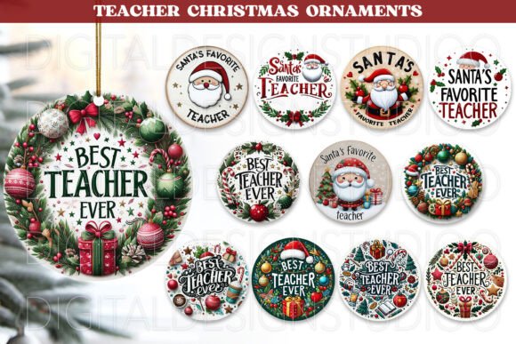 Teacher Christmas Ornament Png, Teacher