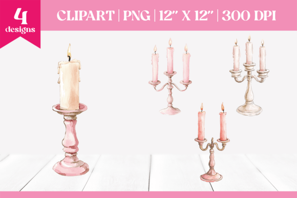 Watercolor Pink Christmas Candlesticks: A Practical Review for Digital Product Creators